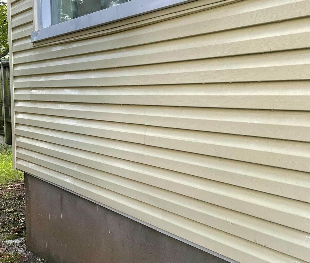 After — Vinyl siding soft washing before and after in St. Catharines