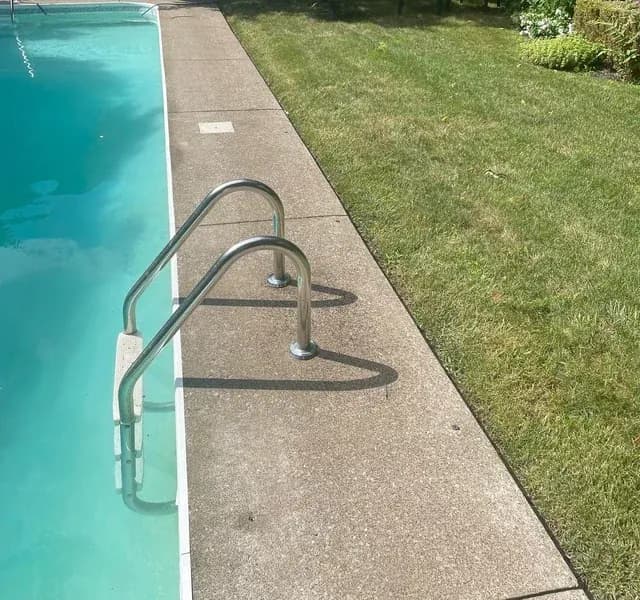 After — Exterior cleaning concrete before and after in Ancaster, Hamilton